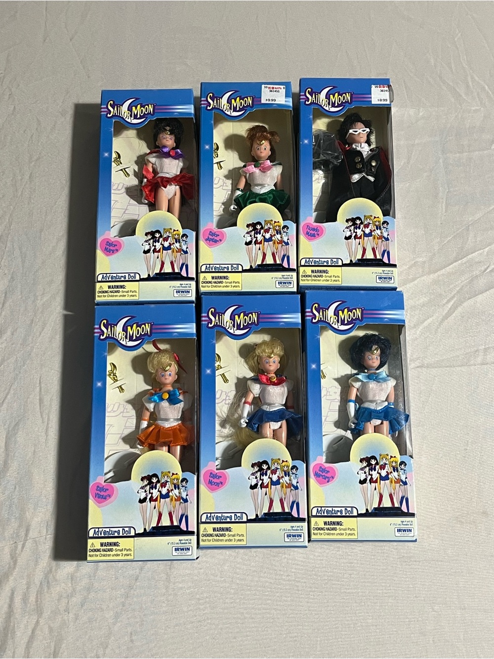 Vintage Sailor Moon Adventure Dolls Complete Set New in Box